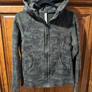 Lululemon Athletica Green Camouflage Scuba Hoodie